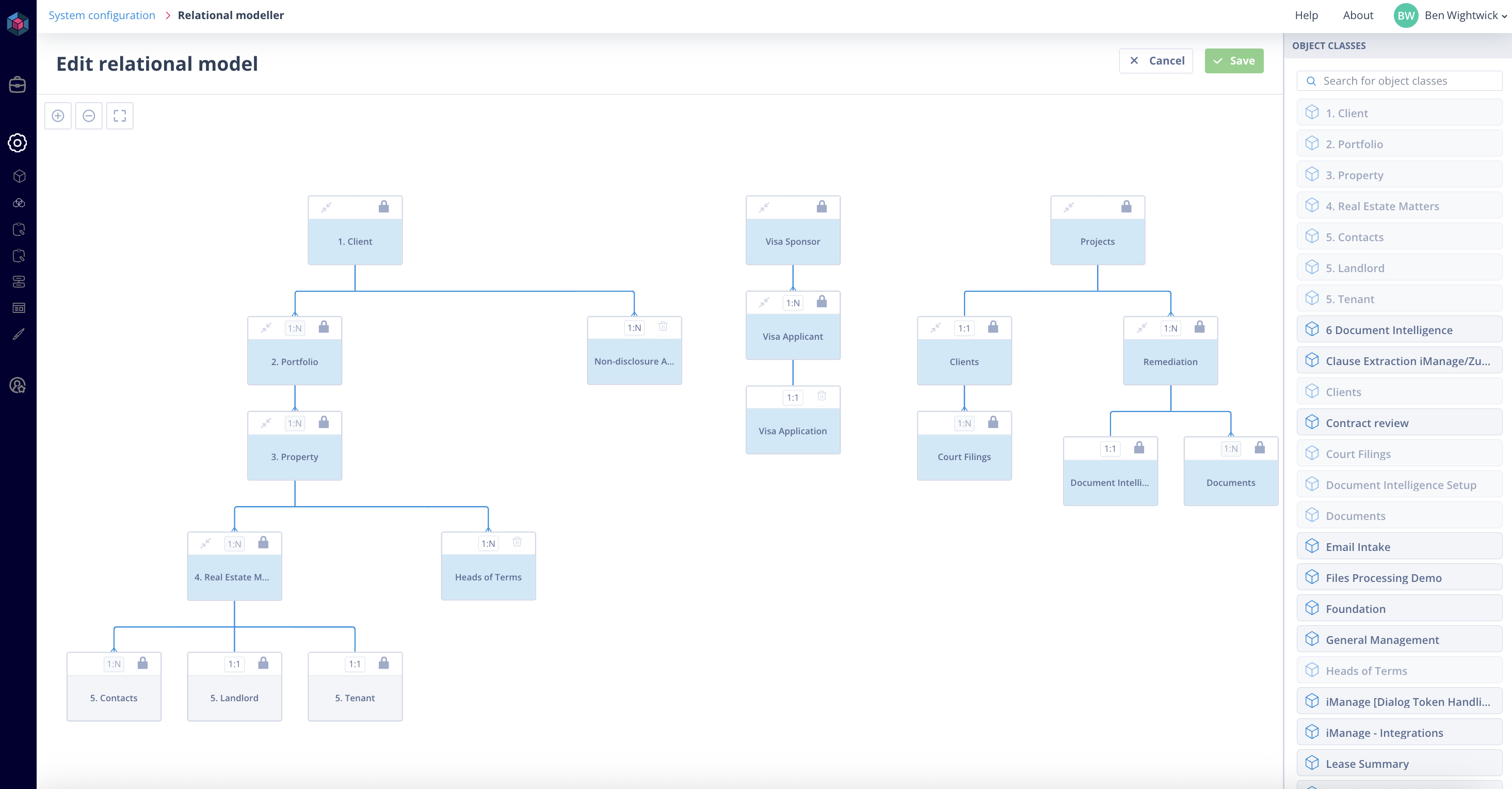 Relational modeller